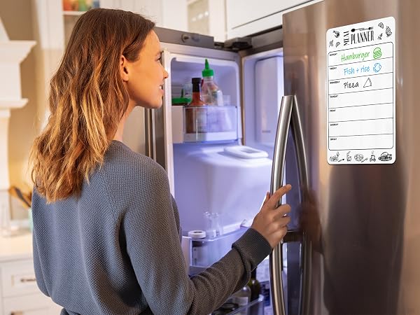 magnetic dry erase meal menu planner