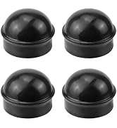 Antrader Chain Link Fence Post Cap,2" Fence Post Caps,Black,4Pcs | Chain Link Fence Round Dome Ex...