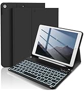 BQDIYOO Keyboard Case for iPad 9th/8th/7th Generation(2021/2020/2019) Detachable Wireless Bluetoo...