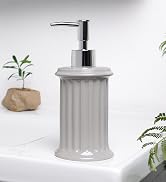 ceramic liquid soap dispenser bathroom grey