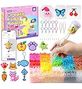 Caydo Fuse Beads Kit with Fuse Bead Pen, Design App & 200+ Patterns for Beginners, 10500PCS 36 Co...