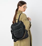 Shrrie Backpack Purse for Women Leather Backpack Fashion Designer Travel Backpack Convertible Sho...