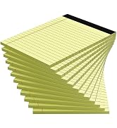 Yellow Note Pads, 12 Pack Legal Pads 4x6 Inch, Notepad of Lined Paper, Perforated Notepads, Pocke...