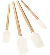 Silicone Spatula Set, Food Grade Rubber Spatula-4 Piece Nonstick Rubber Spatulas, Spoonula, Jar S...