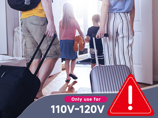 Steamer for 110V-120V only - check voltage before use!