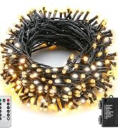 Christmas String Lights Outdoor 33Ft 100 LED Fairy Lights for Indoor Bedroom Outdoor Waterproof w...