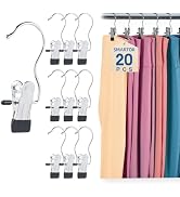 Legging Organizer for Closet, Yoga Pants Hangers 20 Pack Hanging Clips Coated Clips for Leggings,...