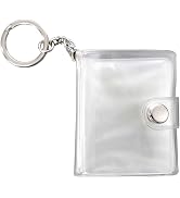 YuanHolumid White 8 Pages Photo Album Keychain Picture Album Pendant Photo Storage Interstitial P...
