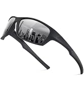 Fanshen Polarized Sunglasses for Men Women, Wrap Around Sunglasses for Mens Womens Cycling Fishin...