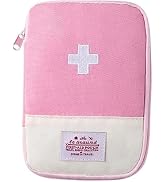 Bwexxt Pink First Aid Bag Empty, Empty First Aid Pouch, Mini Portable Medical Bag for Medical Kit...