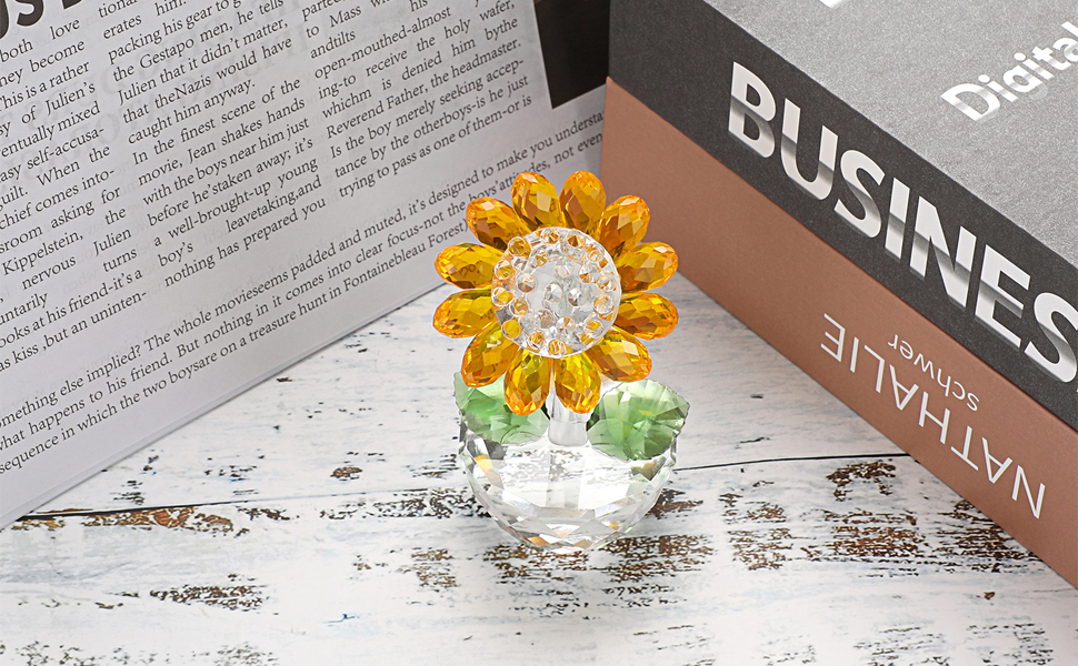 Crystal Sunflower Figurine