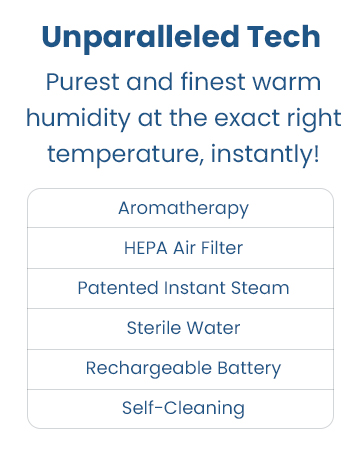 Mypurmist steam inhaler warm therapy sinus relief congestion respiratory portable cordless refills