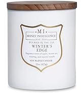 Manly Indulgence Winters Edge Scented Jar Candle for Men, Wood Wicked Candle, 15 oz - Apple, Wint...