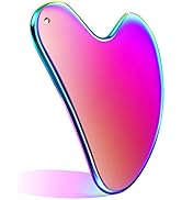 Nuanchu Stainless Steel Gua Sha Facial Tools Guasha for Face Metal Gua Sha Tighten Skin Massage G...