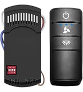 Hampton Bay Ceiling Fan Remote Control Kit, Universal Fan Remote with Light Dimmer, Works 3-Speed...