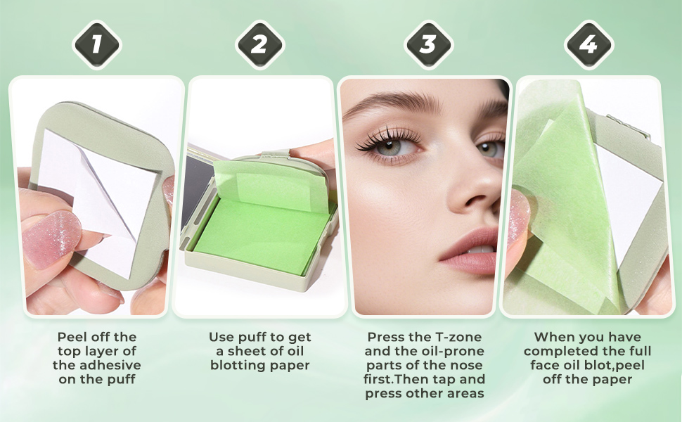 Oil blotting papers are easy to use