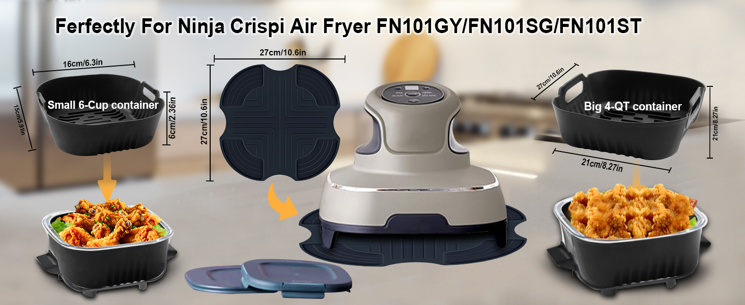 Silicone Air Fryer Liners for Ninja Crispi