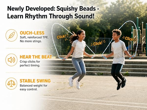 YUEDONG Adjustable ULTRA-SOFT Beaded Jump Rope