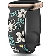 Witzon Floral Band Compatible with Apple Watch Bands For Women 40mm 41mm 38mm 42mm 44mm 45mm 46mm...