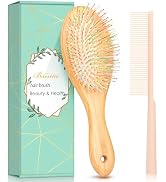 Bsisme Hair Brush with Boar Bristle & Nylon Pins for Women Men Kids, Detangling Hairbrush for Thi...