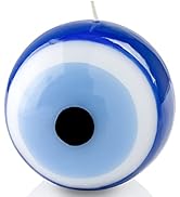 BCS Blue Evil Eye Candle - Nazar Home Decor - Handmade Unscented Premium Candles for Home & Offic...