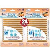 SANI 360° Sani Sticks Drain Cleaner and Deodorizer, Enzyme Pipe Cleaners, Eliminate Odors, Preven...