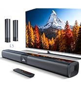 Saiyin Sound Bar for Smart TV, Detachable Soundbar TV Speaker with Bluetooth/ARC/Optical/AUX Inpu...