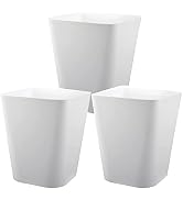Small Bathroom Trash Can Plastic Garbage Can Square Waste Basket Trash Bins Container Bins for Ba...
