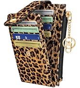 Gemfit Slim Small Card Wallet for Women – Cute Card Holder Wallets with Keychain Credit RFID Bloc...