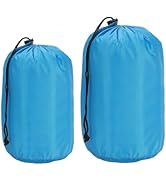 PATIKIL Stuff Sacks, Waterproof Outdoor Storage Sack Portable Drawstring Dust Flap Bag