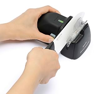 Easy to use user-friendly guides and assist rollers for controlled sharpening