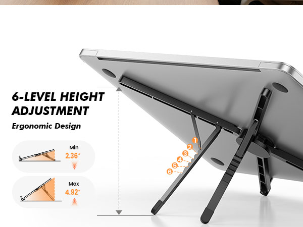 6-LEVEL HEIGHT ADJUSTMENT