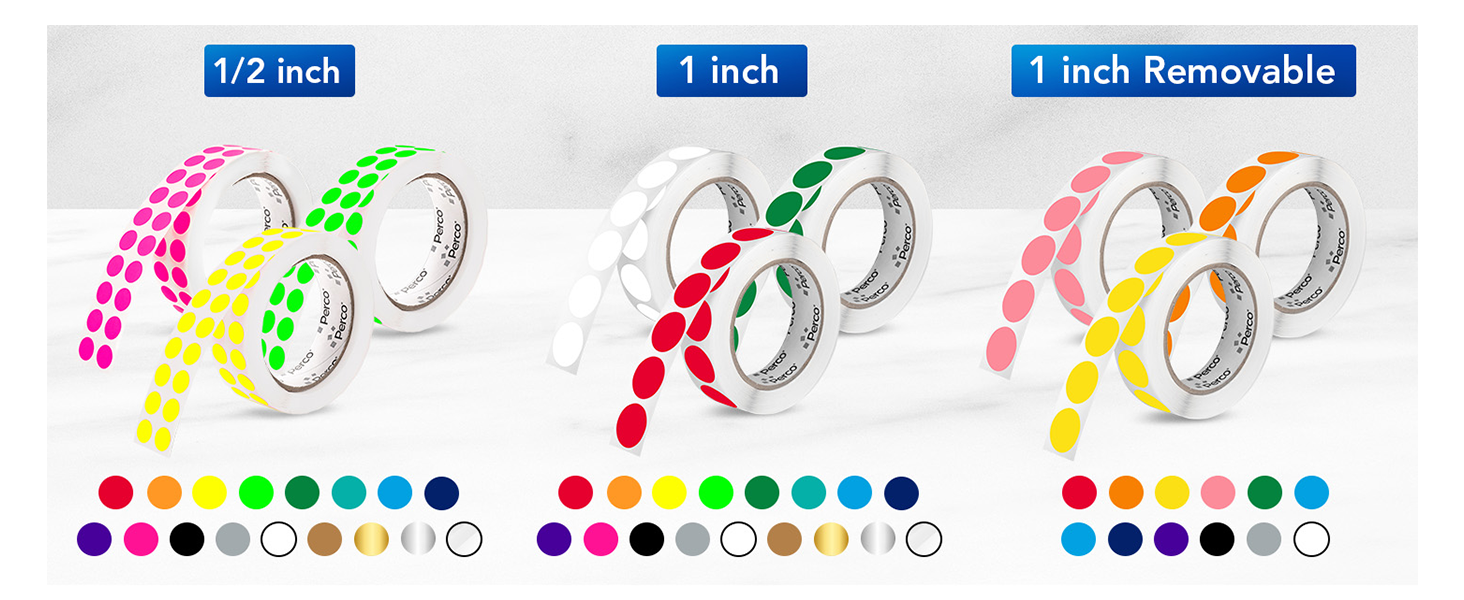 non-thermal printer labels 1/2 inch round labels 1 inch dot stickers