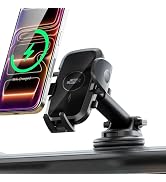 Bracketron PwrUp TripGrip 15W Qi Wireless Charger Car Phone Mount for Dash | 15W Qi fast wireless...