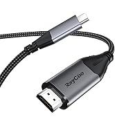 USB C to HDMI Cable 6.6ft, RayCue USB Type C to HDMI Cable for Home Office, Thunderbolt 3 Compati...