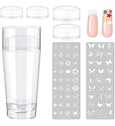 Subay French Nail Stamper, Nail Stamper Kit - 2pcs Nail Art Stamper, Nail Scraper, 2pcs Nail Stam...