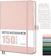 AHGXG Bullet Dotted Journal - 150 GSM Dot Grid Notebook Journal, Thick Acid-Free Paper, A5 Dotted...