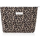 Wudygirl Leopard Makeup Bag Cosmetic Bag for Women and Girls Large Capacity Toiletry Bag Makeup P...