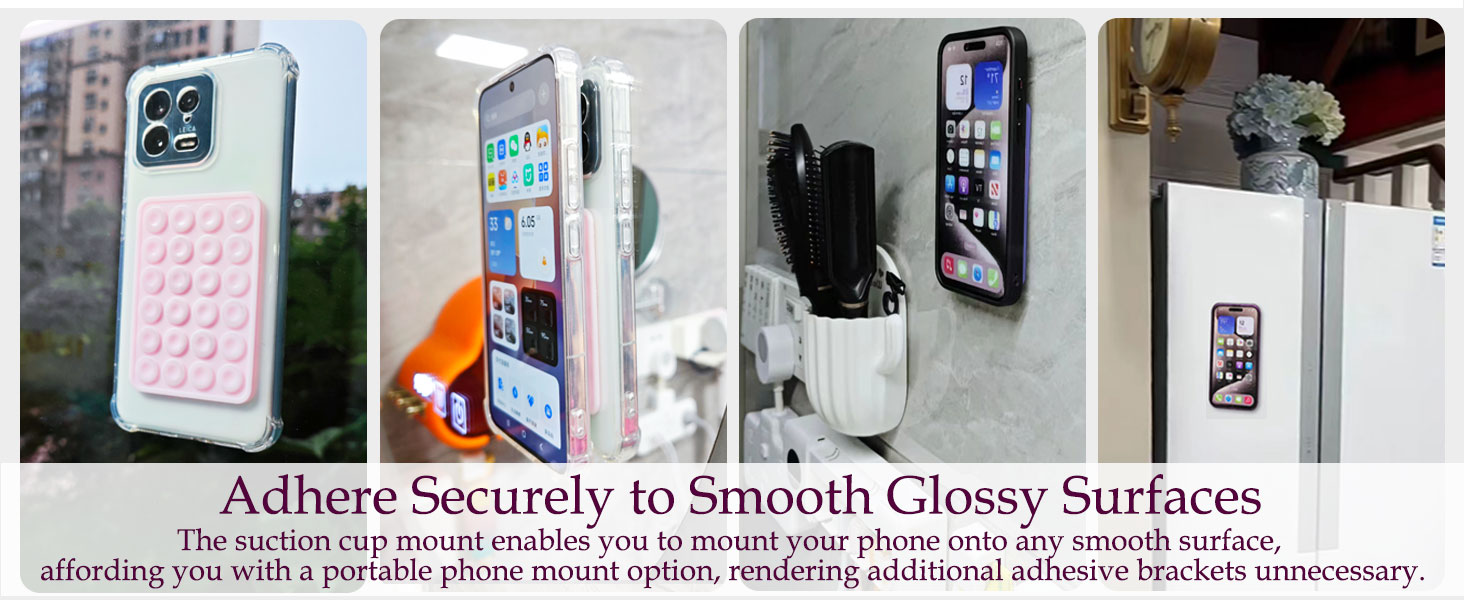 pink suction phone grip