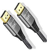 Angusplay 8K DisplayPort Cable 1.4 15ft / 5m, Ultra HD 4K 144Hz, 8K 60Hz, HBR3(7680x4320 Resoluti...