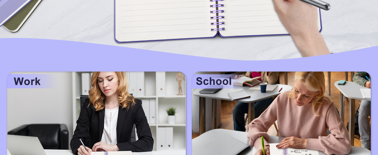lined spiral notebook has 160 pages. Light color paper is not dazzling