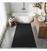 BYYVOO 3x5 Washable Bath Mat Waffle Textured Area Rug Non Slip Bathroom Carpet for Shower Floor K...