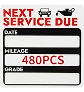 Mkobon 480 Pcs 2x2 Inches Oil Change Stickers, Next Service Due Sticker for Windshield, Strong Ad...