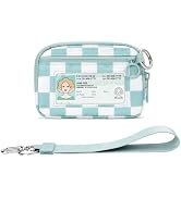 Veki The Small Wallet, Mini Keychain Wristlet Zip Cases for Women, Coin Pouch Purse with Clear ID...
