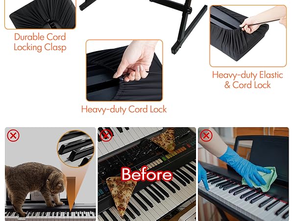 dust proof piano keyboard cover