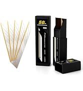 NEWISHTOOL 9mm Gold Utility Knife Blade, 100 PCS 9mm Snap Off Titanium Plated Cutter Blades Repla...