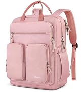 Mancro College Backpack for Women, 15.6 Inch TSA Laptop Bookbag with Mutiple Pockets, Large Capac...