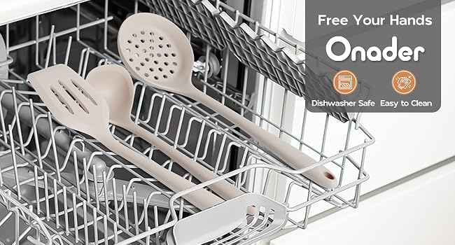 silicone cooking utensils set dishwasher safe