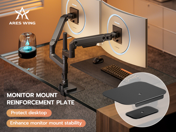 monitor mount reinforcement plate