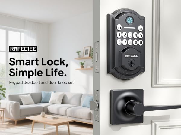 keypad door lock with handle